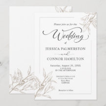 Einfache Elegante Kalligrafie-Skripte Hochzeit