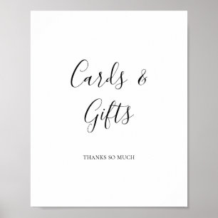 Einfache elegante Karten- und Geschenke-Beschilder Poster