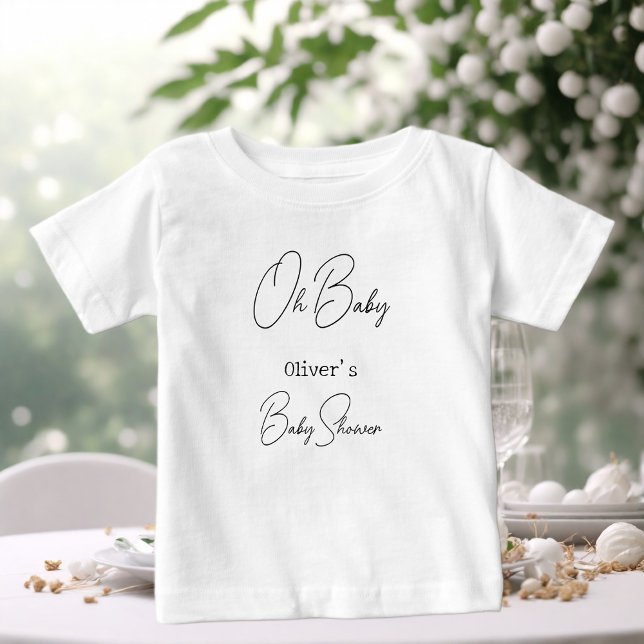 Einfache elegante Kinderdusche Baby T-shirt (Von Creator hochgeladen)