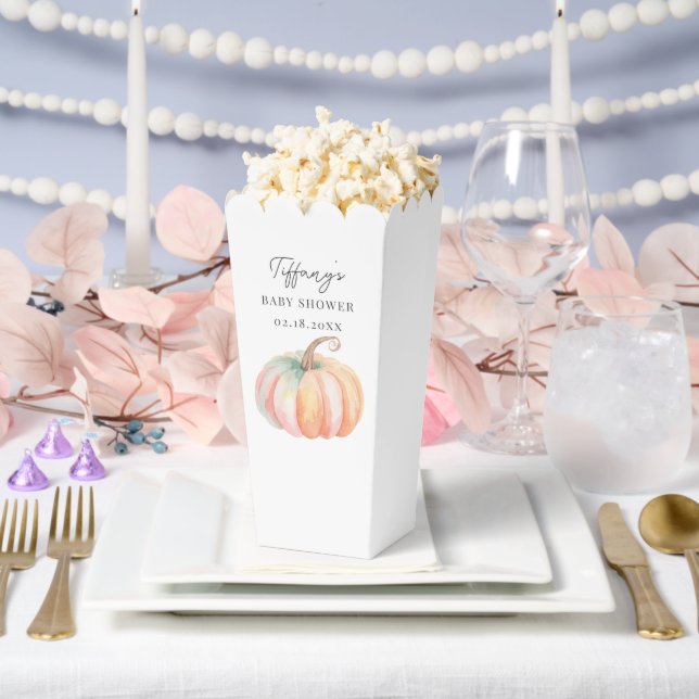 Einfache Elegante Kleine Pumpkin Fall Babydusche Geschenkschachtel (Hochzeit)