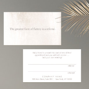 Einfache elegante Kundenkommunikation Empfehlungskarte