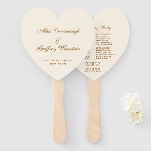 Einfache elegante Kupfer-Elfenbein-Hochzeit Fächer