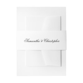 Einfache elegante Lacy-Skriptnamen Hochzeit Einladungsbanderole