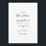Einfache, elegante Lässige Einladung zur Hochzeit<br><div class="desc">Diese lässige Hochzeitseinladung ist perfekt für Ihre moderne,  minimalistische Schwarz-Weiß-Hochzeit. Das Design besticht durch minimalen zeitgenössischen Schriftart,  begleitet von formaler Kalligraphie. Behalt es so,  wie es ist,  oder wählen Sie es mit Ihren eigenen Kunstwerken oder Fotos zu personalisieren!</div>