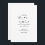Einfache, elegante Lässige Einladung zur Hochzeit<br><div class="desc">Diese lässige Hochzeitseinladung ist perfekt für Ihre moderne,  minimalistische Schwarz-Weiß-Hochzeit. Das Design besticht durch minimalen zeitgenössischen Schriftart,  begleitet von formaler Kalligraphie. Behalt es so,  wie es ist,  oder wählen Sie es mit Ihren eigenen Kunstwerken oder Fotos zu personalisieren!</div>