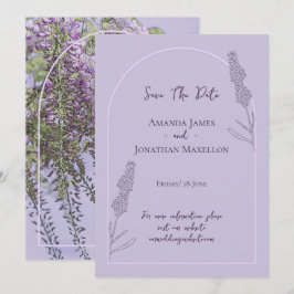 Einfache Elegante Lavender Blooms Save the Date Einladung