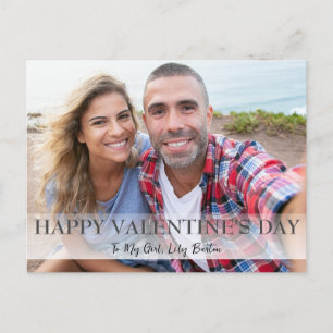 Einfache Elegante Liebe Valentine Feiertagspostkarte