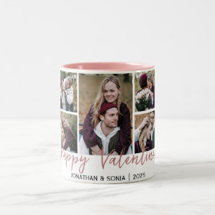 Einfache Elegante Liebe Valentinstag Pärchen 5 Fot Zweifarbige Tasse