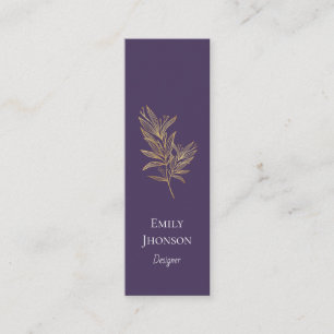 Einfache elegante Lila Mini-Business-Karte Mini Visitenkarte