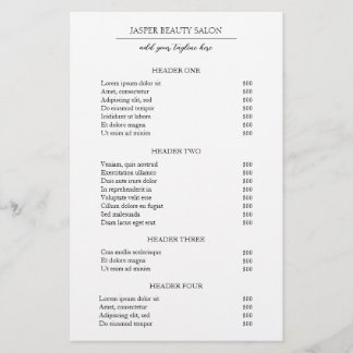 Einfache elegante Minimal Moderne Business-Preisli Flyer