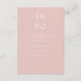 Einfache Elegante Minimal Moderne Hochzeit Begleitkarte