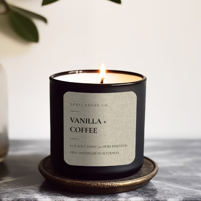 EINFACHE ELEGANTE MINIMAL MODERNE RUSTISCHE BEIGE  QUADRATISCHER AUFKLEBER (Von Creator hochgeladen)