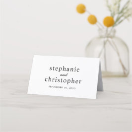 Einfache Elegante Minimal-Script Schwarze Namen Ho Platzkarte