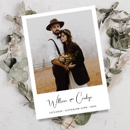 Einfache Elegante Minimale Foto Hochzeit Einladung