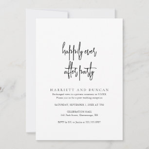 Einfache Elegante Minimale Hochzeitsempfehlung Einladung