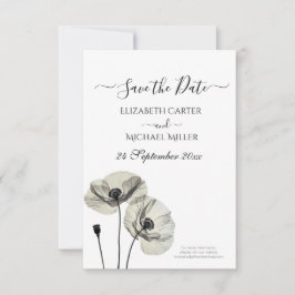 Einfache Elegante Minimalismus Schwarze und weiße Save The Date