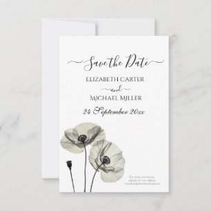Einfache Elegante Minimalismus Schwarze und weiße Save The Date
