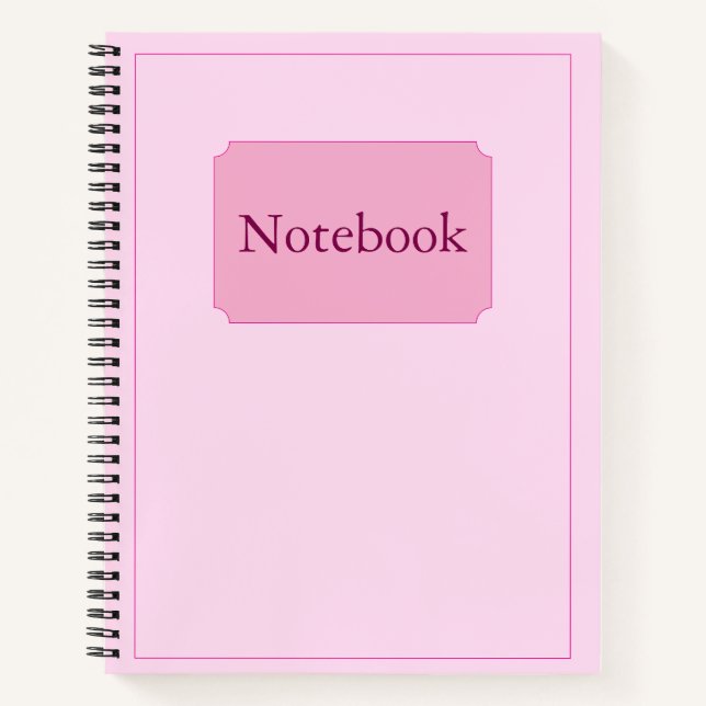 Einfache Elegante Minimalistisch Blush Pink Chic S Notizbuch (Vorderseite)