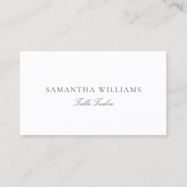 Einfache, elegante Minimalistisch-Gray-Hochzeiten- Visitenkarte