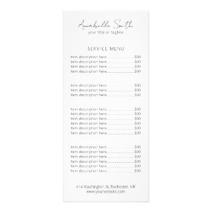 Einfache Elegante Minimalistisch Schwarz-Weiß-Mode Werbekarte