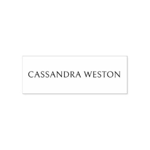 Einfache elegante Minimalistische #82 Name Permastempel