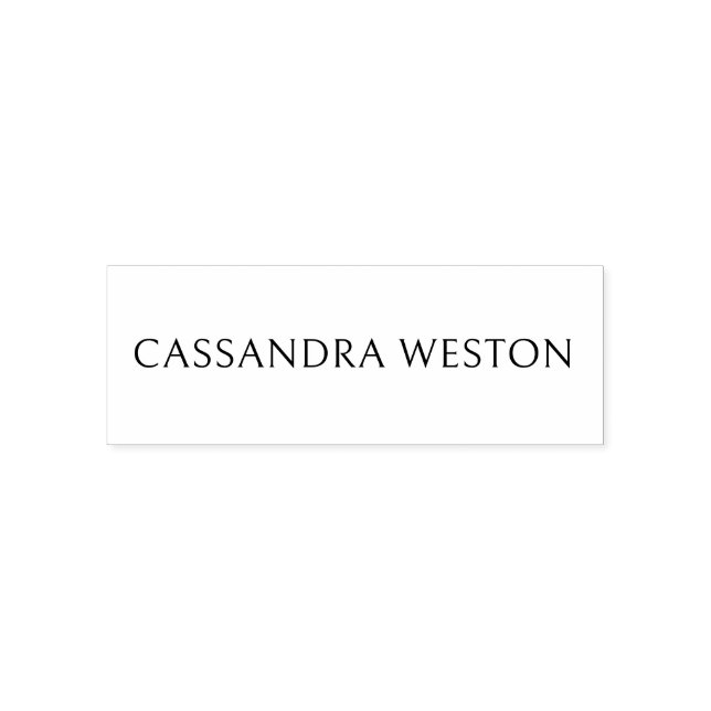 Einfache elegante Minimalistische #82 Name Permastempel (Design)