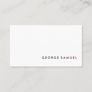Einfache Elegante Minimalistische Berufliche Benut Visitenkarte