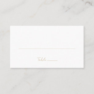 Einfache Elegante Minimalistische Classic-Hochzeit Platzkarte
