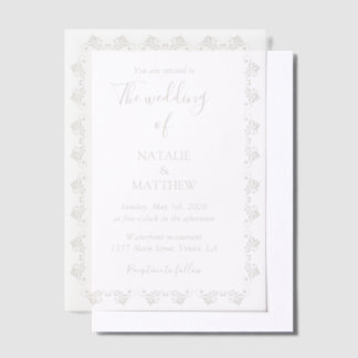 Einfache elegante minimalistische Damast-Ornament-