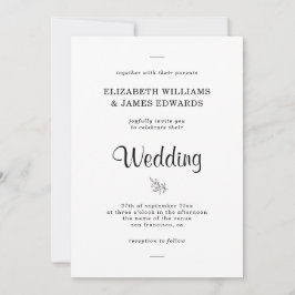 Einfache, elegante Minimalistische Einladung zur H