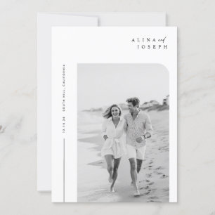 Einfache, elegante Minimalistische Foto Hochzeit Einladung