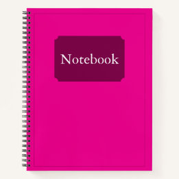 Einfache Elegante Minimalistische Hot Pink Chic Sp Notizbuch