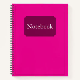 Einfache Elegante Minimalistische Hot Pink Chic Sp Notizbuch