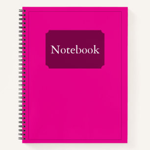 Einfache Elegante Minimalistische Hot Pink Chic Sp Notizbuch
