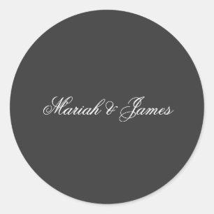 Einfache elegante minimalistische moderne Namen Ka Runder Aufkleber