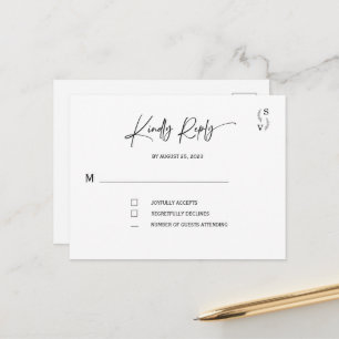 Einfache Elegante Minimalistische personalisierte  Postkarte