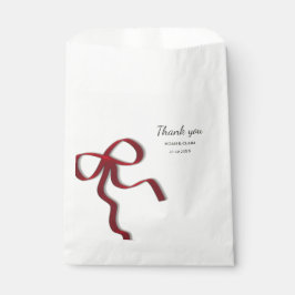 Einfache Elegante Minimalistische Red Bow Geschenktütchen