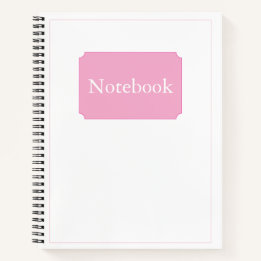 Einfache Elegante Minimalistische Rosa Chic Spiral Notizbuch
