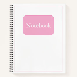 Einfache Elegante Minimalistische Rosa Chic Spiral Notizbuch
