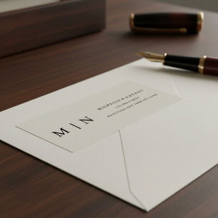 Einfache, elegante, minimalistische Rücksendeadres