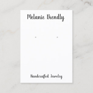 Einfache Elegante Minimalistische Schmuckverzeichn Visitenkarte
