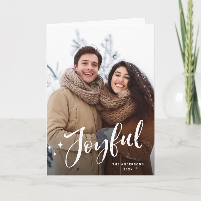 Einfache Elegante Minimalistische Weihnachten 5 Fo (Vorderseite)