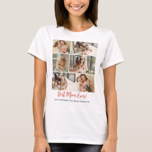 Einfache Elegante Modern Mothers Day Foto Collage T-Shirt