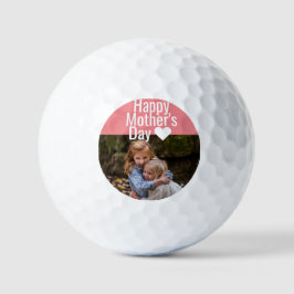 Einfache Elegante Modern Mothers Day Foto Name Golfball