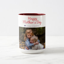 Einfache Elegante Modern Mothers Day Foto Name