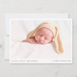Einfache Elegante moderne Babygeschenke für Jungen Dankeskarte