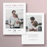 Einfache Elegante Moderne Burgund Foto Hochzeit Save The Date<br><div class="desc">Diese einfache, elegante moderne Foto Hochzeit speichern Sie das Datum flache Karte Vorlage zeigt Ihre Namen und Details in schwarz. Es sieht großartig aus mit scharfen oder abgerundeten Ecken, versuchen Sie beide Aussehen im Bearbeitungsmodus zu sehen, welche Greifer Sie greifen! Die Standardtextfarbe auf beiden Seiten ist schwarz, mit Ausnahme des...</div>