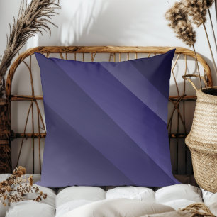 Einfache Elegante Moderne Diagonal Streifen Blau Kissen