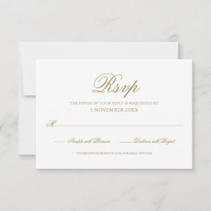 Einfache Elegante Moderne formale Schrift RSVP Karte
