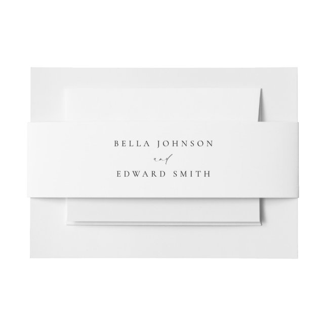 Einfache Elegante Moderne Hochzeit Einladungsbanderole (Vorderseite Beispiel)